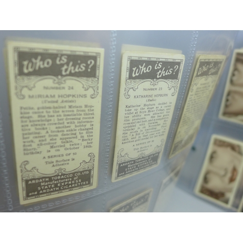 2025 - Collection of late 19th Century Sweet Caporal Kinney Bros. cigarette cards 'Actresses' 115 cards in ... 