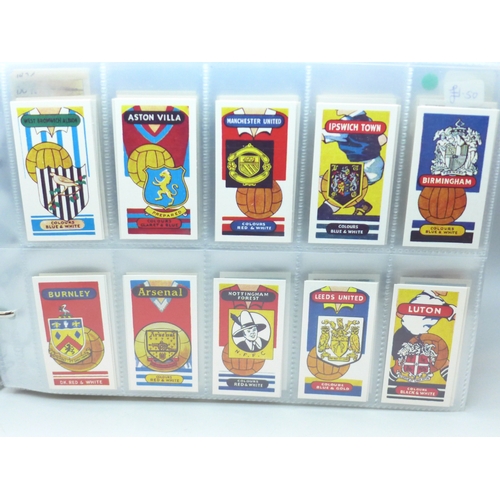 2035 - An album of cigarette cards, tea cards and trade/collectors cards to include Nuneaton Football Great... 
