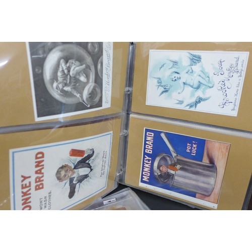2041 - Collection of ephemera to include postcards, advertising ephemera to include Vinolia, Vim, Maypole S... 