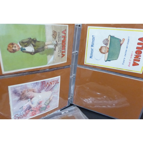 2041 - Collection of ephemera to include postcards, advertising ephemera to include Vinolia, Vim, Maypole S... 