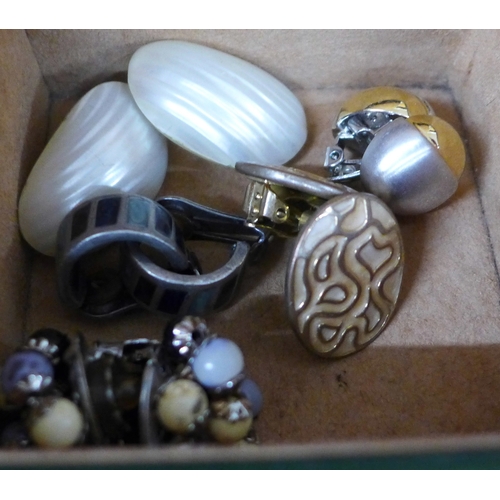 2053 - A jewellery case and a box of costume jewellery