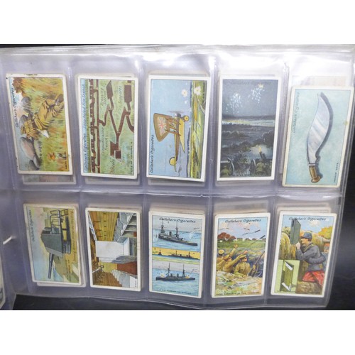 2026 - Two full sets of Gallaher Ltd. cigarette cards; The Great Wear Series 100 in set, and The Great War ... 