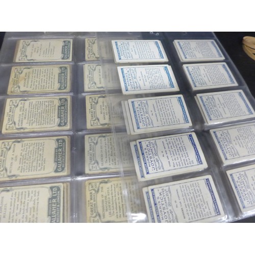 2026 - Two full sets of Gallaher Ltd. cigarette cards; The Great Wear Series 100 in set, and The Great War ... 