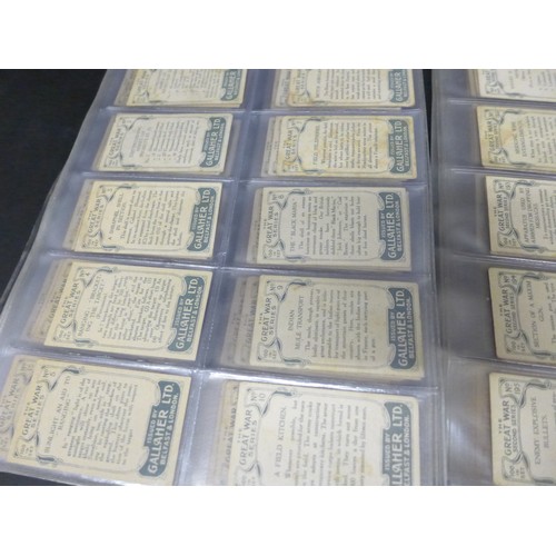 2026 - Two full sets of Gallaher Ltd. cigarette cards; The Great Wear Series 100 in set, and The Great War ... 