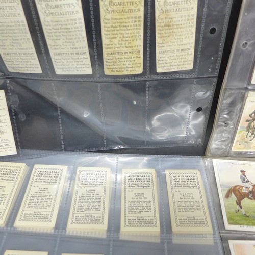 2027 - Collection of sporting related cigarette cards to include Major Drapkin 'Australian and English Test... 