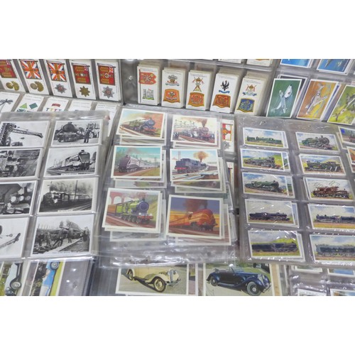 2044 - Large collection of cigarette cards to include John Players Drum Banners & Cap Badges set of 50, Joh... 