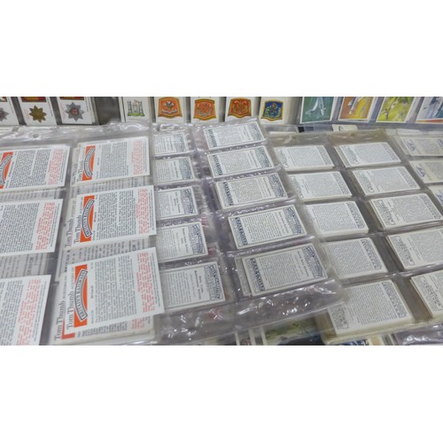 2044 - Large collection of cigarette cards to include John Players Drum Banners & Cap Badges set of 50, Joh... 
