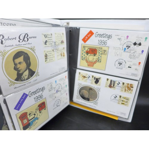 2049 - Stamps; An album of silk first day covers