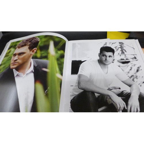 2051 - Music memorabilia; Autographed tour programmes of Michael Buble, plus George Michael, Robbie William... 