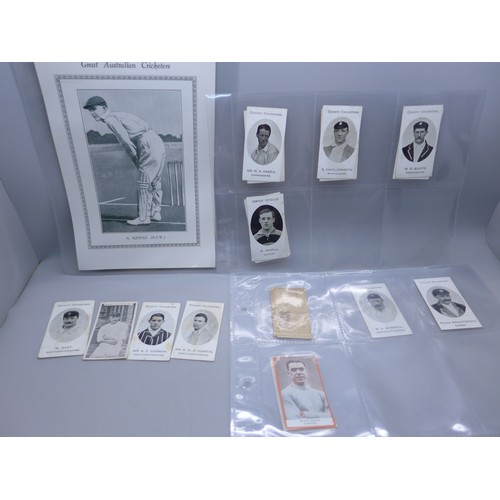 2197 - Collection of cricket cigarette / trade cards including fifteen Taddy & Co. London County Cricketer ... 