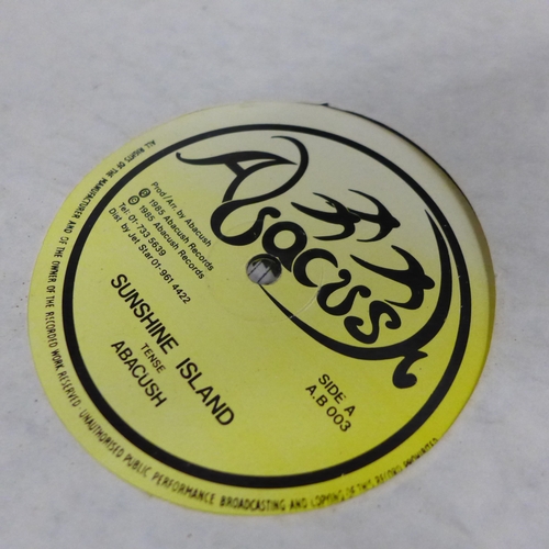 2062 - A collection of white label promo vinyl LP records including Floy Joy Friday Night (Joyce Davenport ... 