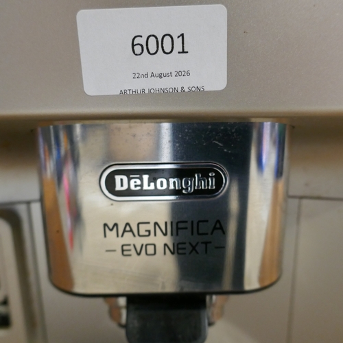 6001 - A Delonghi Magnifica Evo Next coffee machine, original RRP £449.99 + VAT (394-347) *This lot is subj... 