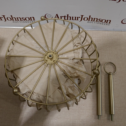 6023 - An Over & Back gold effect 2-tier fruit basket,  (394-348) *This lot is subject to VAT
