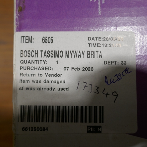 6005 - A Bosch Tassimo Myway 2 coffee machine (394-2) *This lot is subject to VAT