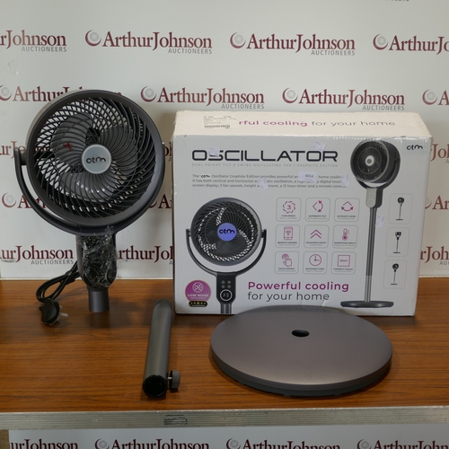 6014 - A CTM dual height tilt & swing oscillating fan (394-128) *This lot is subject to VAT
