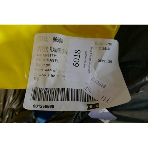 6018 - An Intex Rainbow inflatable pool (394-409) *This lot is subject to VAT