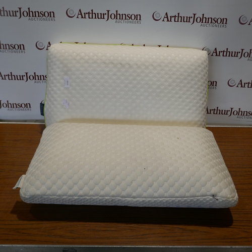 6019 - A Snuggledown bliss bamboo memory foam pillow and a Sleep Renew memory foam cooling pillow,  (394-92... 