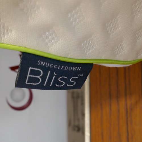 6019 - A Snuggledown bliss bamboo memory foam pillow and a Sleep Renew memory foam cooling pillow,  (394-92... 