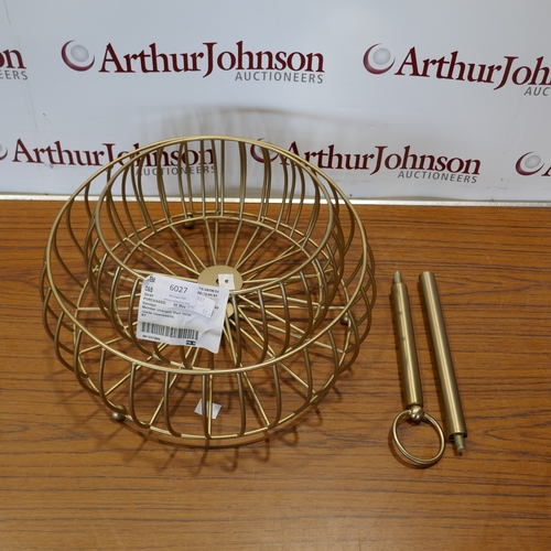 6027 - An Over & Back gold effect 2-tier fruit basket,    (394-23) *This lot is subject to VAT