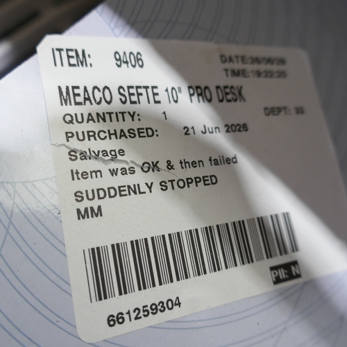 6038 - A Meaco Sefte 10” Pro desk top air circulator with battery and remote (394-113) *This lot is subject... 