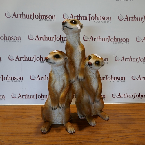 6056 - An Evergreen meerkat family (damaged),  (394-276) *This lot is subject to VAT