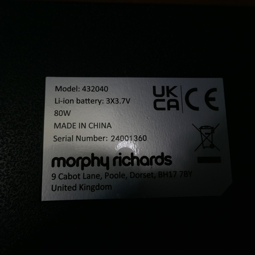 6059 - A Morphy Richards cordless vacuum sealer, (394-150) *This lot is subject to VAT