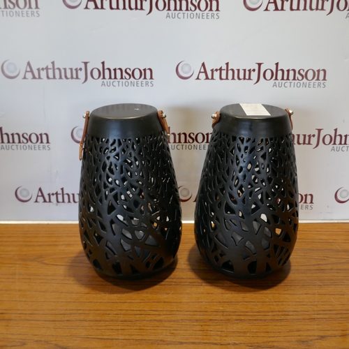 6060 - A pack of 2 Evergreen ceramic lanterns (394-107) *This lot is subject to VAT