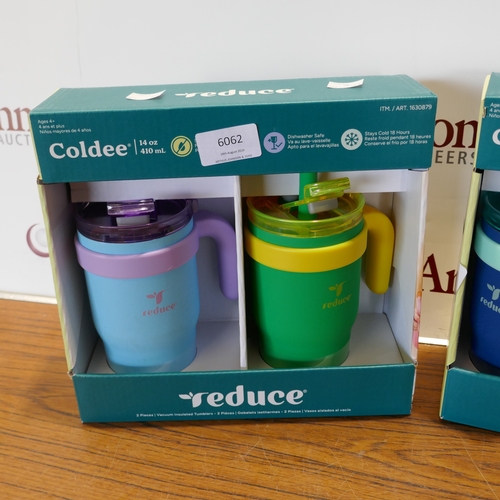 6062 - Four stainless steel Reduce Coldee 14oz mugs (394-100,101) *This lot is subject to VAT