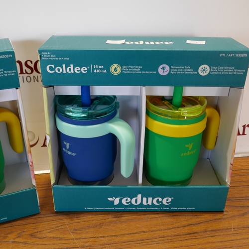 6062 - Four stainless steel Reduce Coldee 14oz mugs (394-100,101) *This lot is subject to VAT