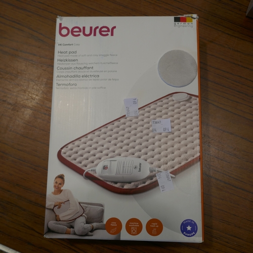 6063 - A Beurer heat pad and an Ottlite colour changing  LED desk lamp   (394-94,102) *This lot is subject ... 
