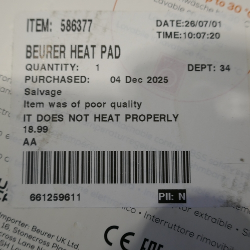 6063 - A Beurer heat pad and an Ottlite colour changing  LED desk lamp   (394-94,102) *This lot is subject ... 