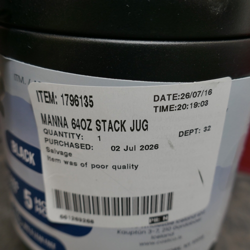 5009 - A Manna 64oz stack jug - black (399-369) *This lot is subject to VAT