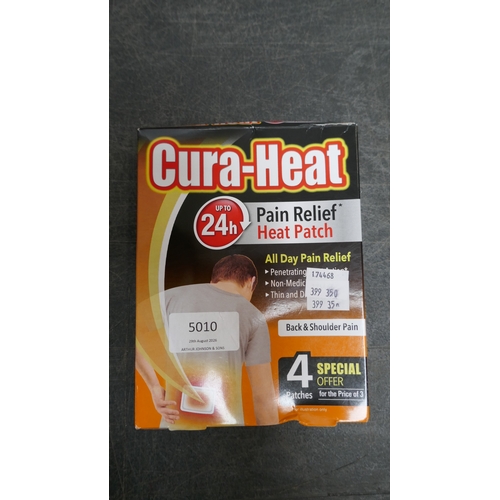 5010 - Three boxes of Cura-heat pain relief patches  (399-350) *This lot is subject to VAT