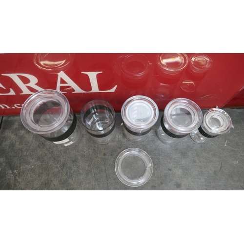 5020 - A pack of 5 Bodum storage jars (399-1) *This lot is subject to VAT