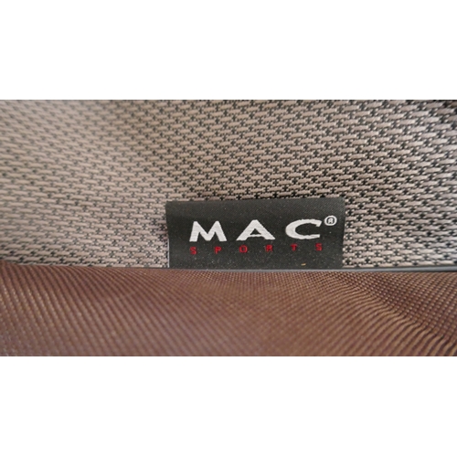 5037 - A box of work gloves and a Mac brown holdall and golf club cover (399-515,519) *This lot is subject ... 