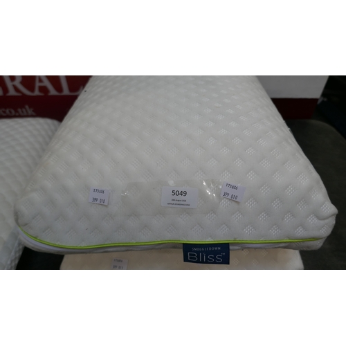 5049 - Two Snuggledown Bliss bamboo memory foam pillows and a Sleep Renew memory foam pillow (399-10,11,518... 
