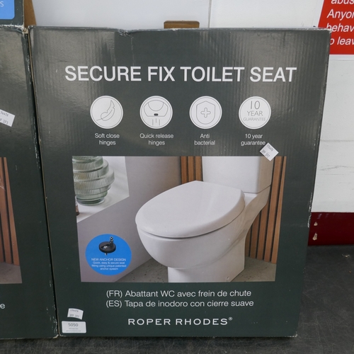 5050 - Two Roper Rhodes secure fix  toilet seats  (399-392,393) *This lot is subject to VAT
