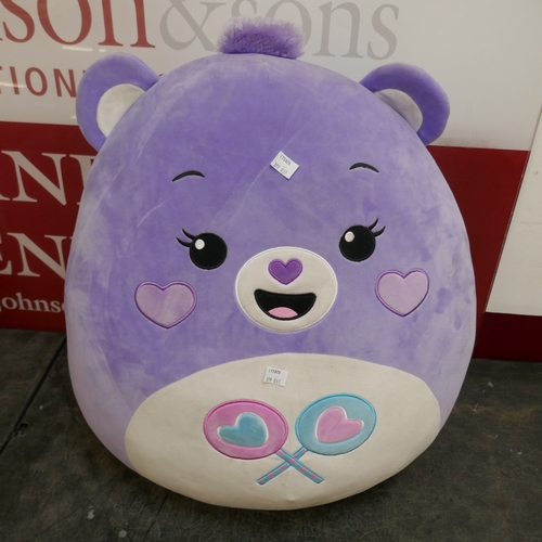 5051 - A Care Bears Squish Mallow Jumbo Plush and a strawberry plush (399-37) *This lot is subject to VAT