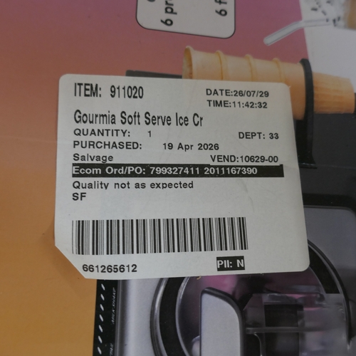 5055 - A Gourmia soft serve ice cream maker, RRP £119.99 + VAT (399-405) *This lot is subject to VAT