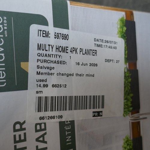 5063 - Two packs of 4 Multi Home tabletop planters (399-22,23) *This lot is subject to VAT