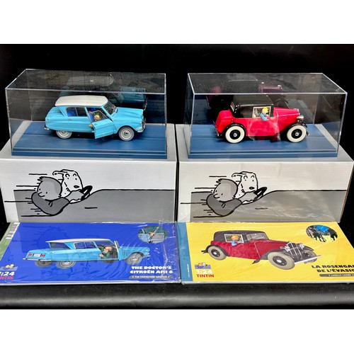 Two Herge Moulinsart Les Voitures de Tintin (The Cars of Tintin