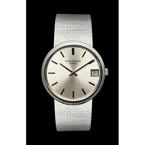 7322 - Patek Philippe - a Calatrava bracelet watch, 18ct white gold case, reference 3601/3, serial 544935, ...