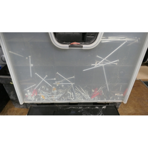 A large quantity of tools/tool boxes including saw blades, hammer ...