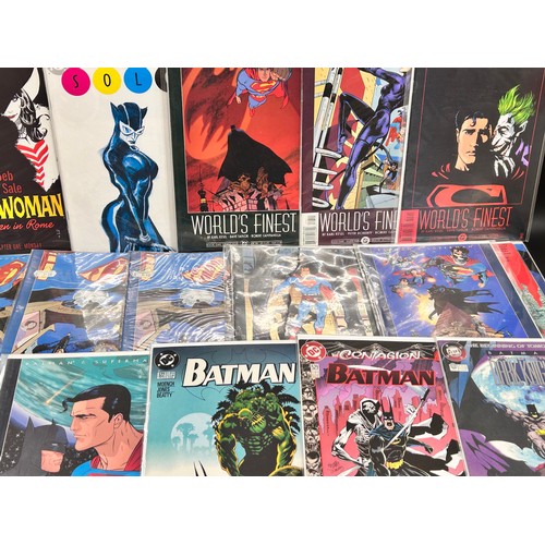 A collection of Batman collectables from the 80s and 90s including ...