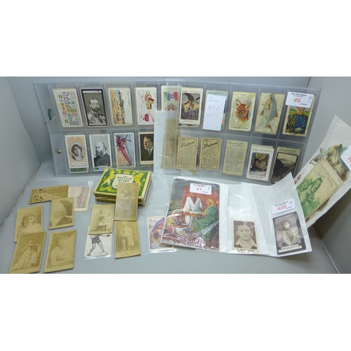 Collectors cards including Duke's Cigarettes, Singer advertising ...