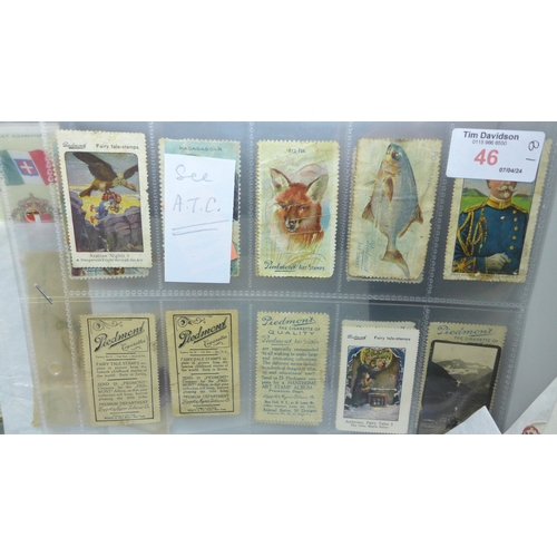 Collectors cards including Duke's Cigarettes, Singer advertising ...