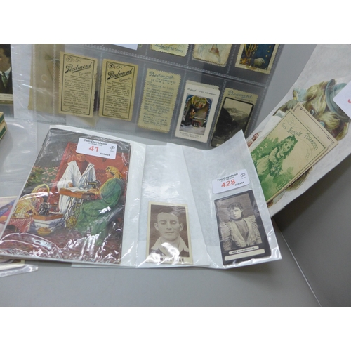 Collectors cards including Duke's Cigarettes, Singer advertising ...