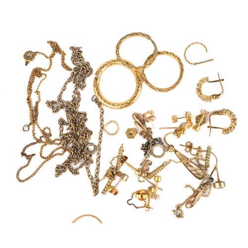 84 - A quantity of 9ct gold, to include assorted bracelets, necklaces and earrings, padlocks, charms, som... 