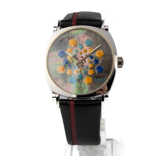 147 - FIFA Football World Cup interest . A rare limited edition platinum Chaumet Paris Dandy gentlemen's w... 