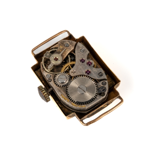 155 - An 18k yellow gold Titus ladies wristwatch case, lacking strap, total gross weight approx 7.3g